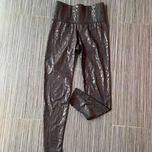 Terez leggings. Black snakeskin size small.
